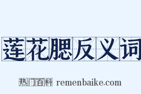 莲花腮反义词是什么意思的图片